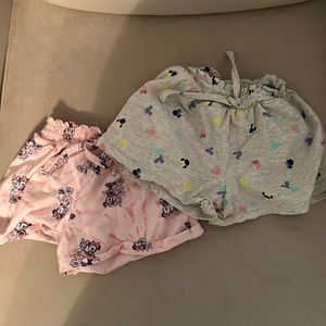 Two pairs of baby gap size 2T Disney shorts